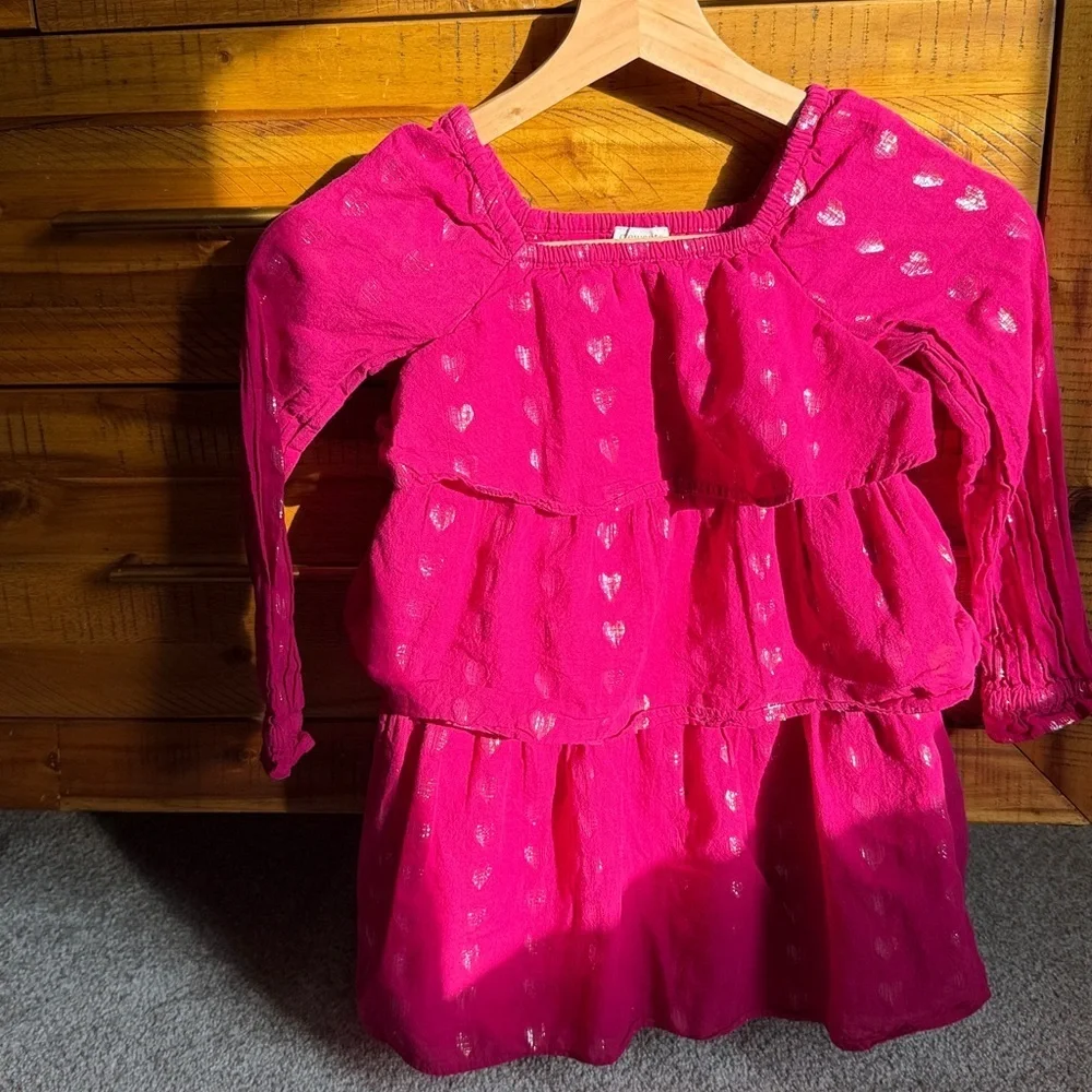 Crewcuts Vibrant Pink hearts 🩷 hearts 💞 Dress